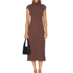 Varley Midi Dress, M Chestnut